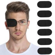 🕶️ fcarolyn large size black 6pcs eye patches for glasses - enhanced seo logo