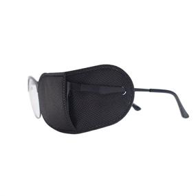 img 2 attached to 🕶️ FCAROLYN Large Size Black 6pcs Eye Patches for Glasses - Enhanced SEO