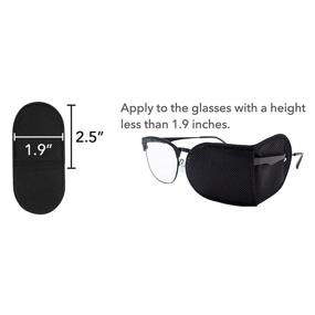 img 1 attached to 🕶️ FCAROLYN Large Size Black 6pcs Eye Patches for Glasses - Enhanced SEO