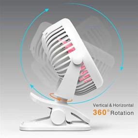 img 1 attached to 👶 Portable Rechargeable Clip On Desk Fan for Baby Strollers and Carseats - Cambond Pink Baby Fan for Travel, Camping