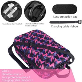 img 1 attached to 🌹 Esimen Rose Red Fashion Travel Case for Oculus Quest 2 / Quest VR Gaming Headset and Controllers - Accessories Carrying Bag