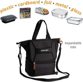 img 1 attached to 🍱 HotLogic 16801169-BLK: The Ultimate Food Warming Tote Lunch Bag Plus – 120V, Black