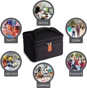 img 3 attached to 🍱 HotLogic 16801169-BLK: The Ultimate Food Warming Tote Lunch Bag Plus – 120V, Black