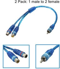 img 2 attached to RCA Y Adapter Connector 2 Pack(2 Female To 1 Male) And 2 Pack(1 Female To 2 Male)