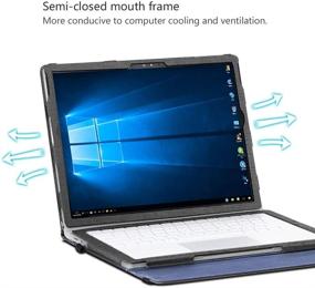 img 1 attached to Чехол защитный Xisiciao для Microsoft Surface Book 3 2020/2: съемный водонепроницаемый фолиант для клавиатуры (13,5 дюйма, серый)