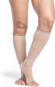 img 4 attached to 🧦 SIGVARIS Women’s Style Sheer 780 Open Toe Compression Calf-High Socks - 20-30mmHg