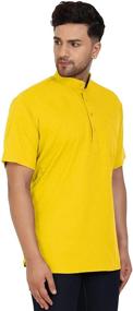 img 1 attached to 👕 SKAVIJ Men's Cotton Casual Regular Yellow Clothing: Style meets Comfort