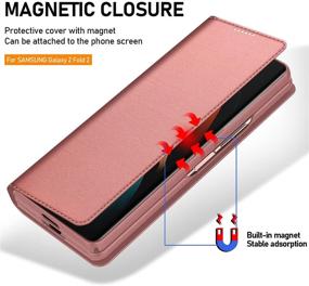 img 3 attached to 📱 CENMASO Samsung Galaxy Z Fold 2 Case - All-Inclusive Anti-Fall Protective Cover in Rose Gold