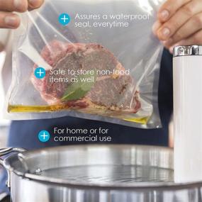 img 1 attached to 🥫 Houseables Vacuum Sealer Bags and Sous Vide Rolls 11x50 ft - Commercial Grade Plastic for Food Storage and Preservation - Airtight, Freezer & Microwave Safe - Store a Meal