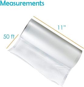 img 3 attached to 🥫 Houseables Vacuum Sealer Bags and Sous Vide Rolls 11x50 ft - Commercial Grade Plastic for Food Storage and Preservation - Airtight, Freezer & Microwave Safe - Store a Meal