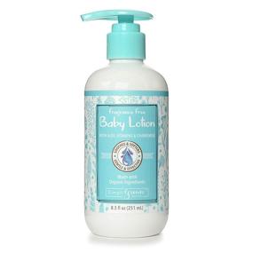 img 4 attached to SimpliGrown Bath Co. Organic Baby Lotion with Aloe, Chamomile, Jojoba, Sunflower Oil, Tea Tree Oil, Vitamins B5 &amp; E | Fragrance-Free | 8.5 Fl Oz