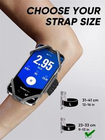 img 1 attached to 🏋️ Universal Exercise Armband, Lommishop Sports Arm Band for iPhone 12/12 Pro/12 Mini/11/XR/8, Galaxy S10/S9, Fit 4”-6” Smartphone, Cell Phone Holder for Running Gym Workout, Medium Arm Size 9"-13