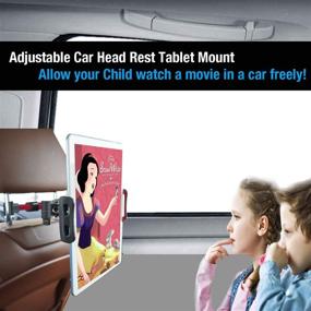 img 2 attached to 🚗 INNOMAX Universal Adjustable Backseat Car Headrest Mount/ Holder for Apple iPad Pro/iPad 4/iPad 3/Air/Mini, iPhones, Smart Phones (6”-11”)-Red
