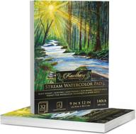 2-pack 9x12 kawthary mixed media paper pads - acid-free, cold pressed, heavy weight - ideal for kids and artists - versatile for wet and dry media - drawing, watercolor, acrylic logo