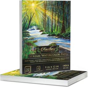 img 4 attached to 2-Pack 9x12 Kawthary Mixed Media Paper pads - Acid-Free, Cold Pressed, Heavy Weight - Ideal for Kids and Artists - Versatile for Wet and Dry Media - Drawing, Watercolor, Acrylic