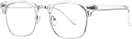 👓 coasion transparent semi rimless eyeglasses: sleek and effective blocking technology logo