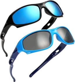 img 3 attached to 🕶️ Stylish and Protective AZORB Sports Polarized Kids Sunglasses: Flexible TPEE Rubber Frame for Active Children Aged 3-10