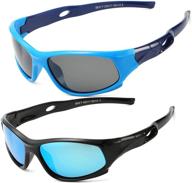 🕶️ stylish and protective azorb sports polarized kids sunglasses: flexible tpee rubber frame for active children aged 3-10 logo