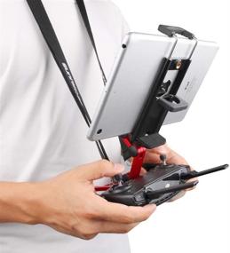 img 3 attached to 📱 Mavic Mini Air 2 Pro Tablet Holder: Foldable Aluminum Extender with Lanyard for DJI Mavic Drones - Must-Have Controller Accessory!