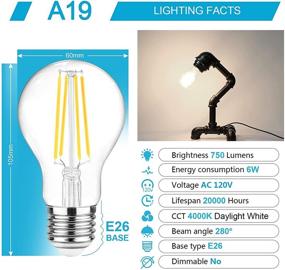 img 3 attached to 💡 Ascher Daylight Non Dimmable Equivalent Filament Bulb