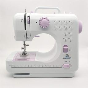img 4 attached to 🧵 Compact Basic Sewing Machine for Beginners - Portable Mini Sewing Machine with 12 Easy Stitching Patterns & Foot Pedal - Ideal for Adults and Kids