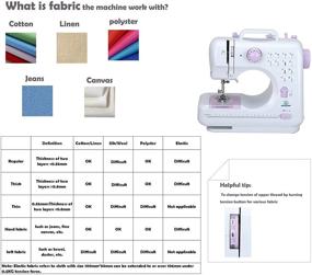 img 1 attached to 🧵 Compact Basic Sewing Machine for Beginners - Portable Mini Sewing Machine with 12 Easy Stitching Patterns & Foot Pedal - Ideal for Adults and Kids