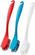🧽 ikea antagen dishwashing cleaning brush set of 3 - red white blue logo