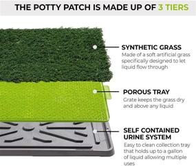 img 3 attached to 🐾 Potty Patch Dog Grass Pad: Indoor Dog Potty for Dogs Under 15lbs with Tray and Fake Grass"