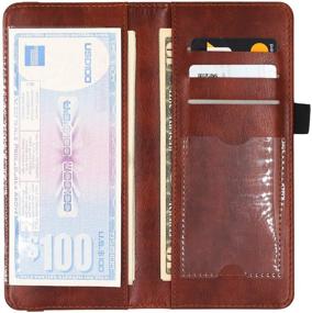 img 3 attached to Kandouren Checkbook Leather Holder Wallet Men's Accessories for Wallets, Card Cases & Money Organizers