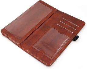 img 1 attached to Kandouren Checkbook Leather Holder Wallet Men's Accessories for Wallets, Card Cases & Money Organizers