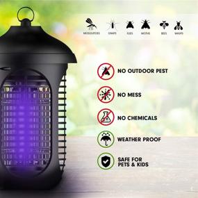 img 3 attached to 🦟 White Kaiman 40 Watt Outdoor Bug Zapper: Weatherproof Mosquito Zapper with 4000 Volt - Ideal for Indoor or Outdoor Use