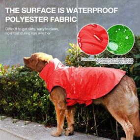 img 2 attached to 🐶 Premium Waterproof Dog Raincoat: Stylish Winter Dog Coat & Jacket for Medium to Large Dogs