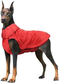 img 4 attached to 🐶 Premium Waterproof Dog Raincoat: Stylish Winter Dog Coat & Jacket for Medium to Large Dogs