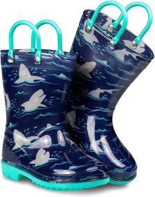 img 3 attached to 🌧️ ZOOGS Boys' Printed Toddler Rain Boots - Kids' Waterproof Footwear