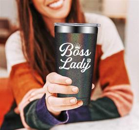 img 1 attached to 👩 Boss Lady Gifts for Women - Ideal Birthday & Christmas Gifts for Female Boss - Insulated Travel Tumbler Cup Mug by Fufendio