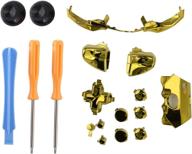 enhanced xbox one controller lt rt game buttons set with vibrant color design - inclusive screwdriver kit for easy replacement (gold) logo