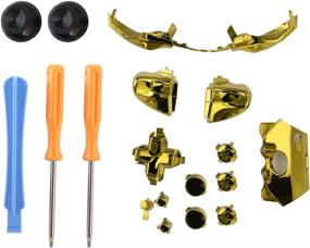 img 4 attached to Enhanced Xbox One Controller LT RT Game Buttons Set with Vibrant Color Design - Inclusive Screwdriver Kit for Easy Replacement (Gold)