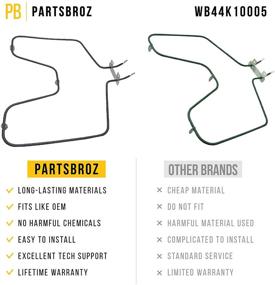 img 1 attached to PartsBroz WB44K10005 Bake Element - Compatible with GE Ovens - Replaces AP2030964, 824269, AH249238, EA249238, PS249238, WB44K10001