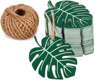 100 шт. зеленые тропические листья пальмы с якорным шпагатом - улучшите упаковку с wrapaholic! логотип
