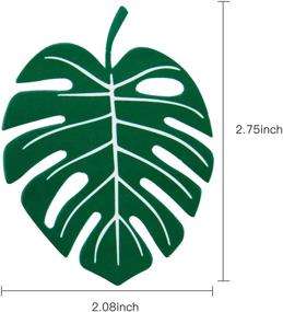 img 2 attached to 100 шт. Зеленые тропические листья пальмы с якорным шпагатом - улучшите упаковку с WRAPAHOLIC!