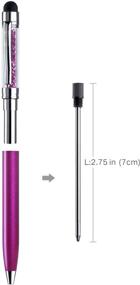 img 2 attached to ✍️ ChaoQ 2 in 1 Crystal Stylus Ballpoint Pen (10-Pack) for Touch Screens - Ultimate Precision with Black Ink and Replaceable Tips