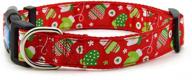 🎄 adjustable nylon dog collar with christmas/winter theme by big smile paw логотип