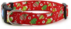 img 4 attached to 🎄 Adjustable Nylon Dog Collar with Christmas/Winter Theme by BIG SMILE PAW