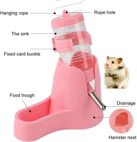 img 3 attached to 🐹 Small Animal Hamster Exercise Ball 6 Inch - Hamster Wheel for Running + 3-in-1 Hanging Water Feeding Bottles with Auto Dispenser - Hamster Hideout + Waterer for Hamsters and Rats