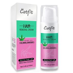 img 4 attached to Catfit Hair Removal Cream - Skin-friendly, Fast & Effective Painless Depilatory Cream with Hair Inhibitor (100ml)