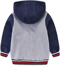 img 1 attached to 🧥 Cozy Boys Fleece Hooded Jacket: Ideal for Spring, Fall, and Winter - Car Seat Hoodie Outfit 2-10Y