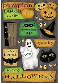 img 1 attached to 🎃 KAREN FOSTER Halloween Cardstock Stickers - Spooky Happy Halloween Decorations!