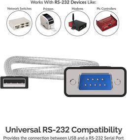 img 2 attached to 🔌 Sabrent USB to RS-232 DB9 Serial Adapter (Prolific PL2303) - Enhanced Connectivity with 9-Pin Compatibility (SBT-USC1K)