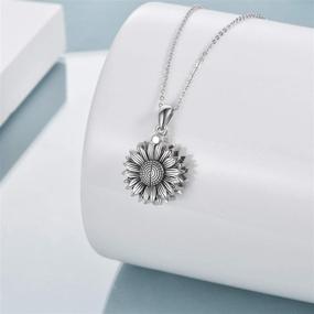 img 3 attached to Sterling Sunflower Necklace: Radiate Eternal Sunshine with Exquisite Cremation Jewelry for Girls