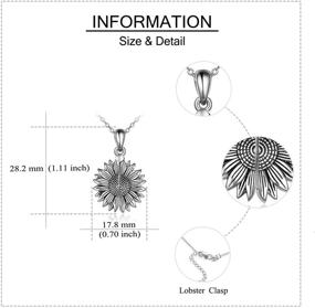 img 1 attached to Sterling Sunflower Necklace: Radiate Eternal Sunshine with Exquisite Cremation Jewelry for Girls